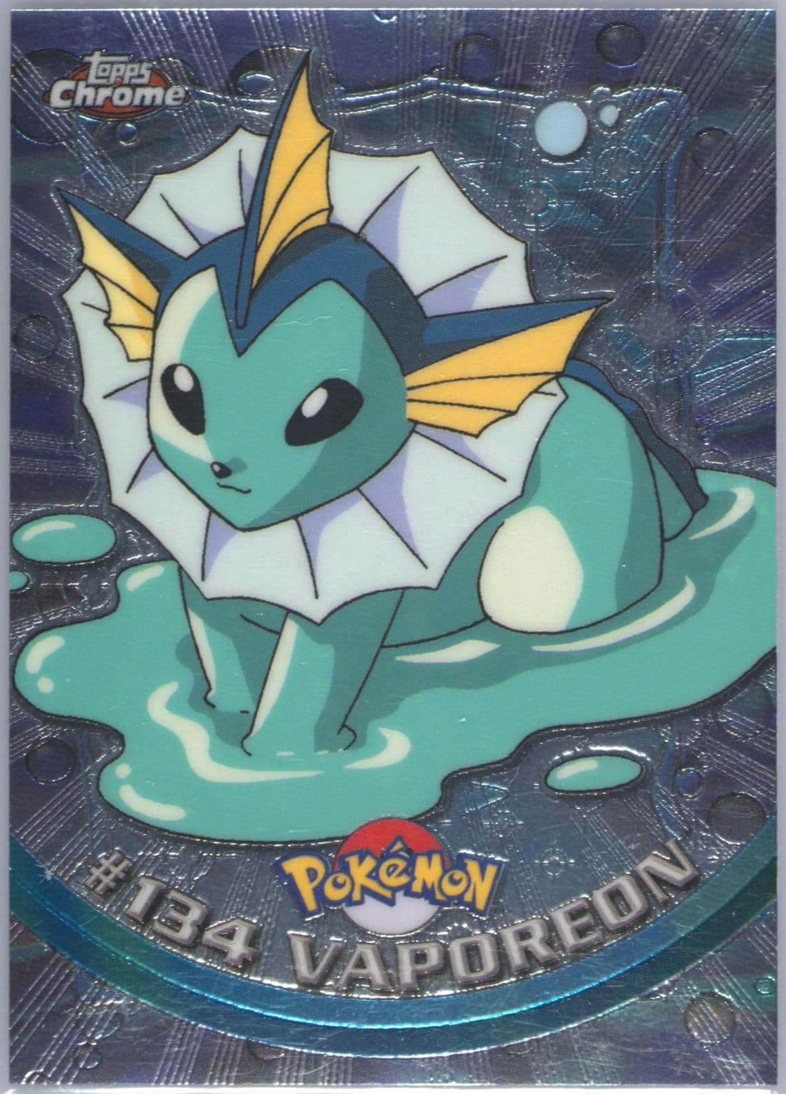 Vaporeon (134) 2000 Topps Chrome Pokemon T.V.