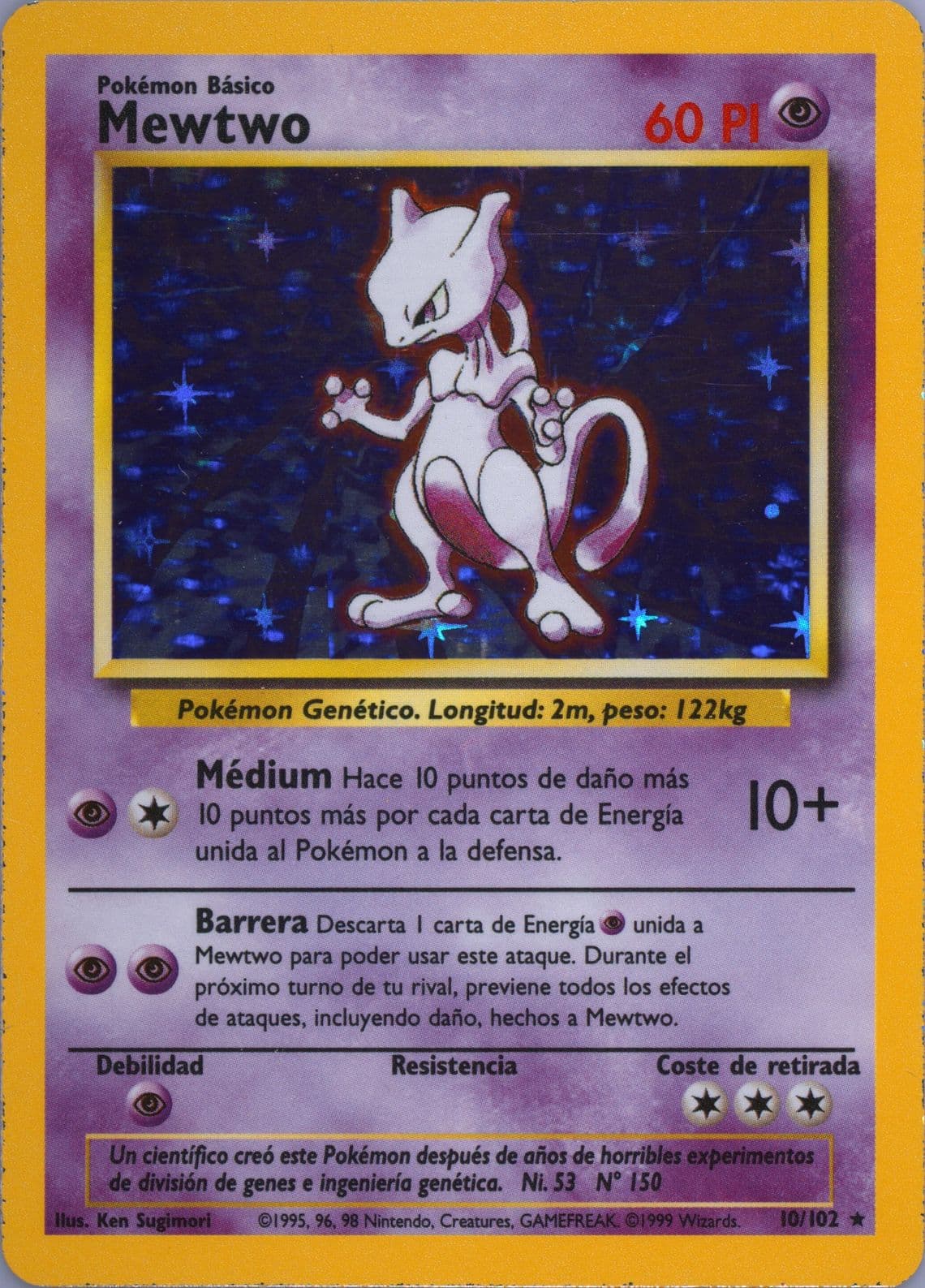 Mewtwo-Holo (10) 1999 Pokemon Spanish