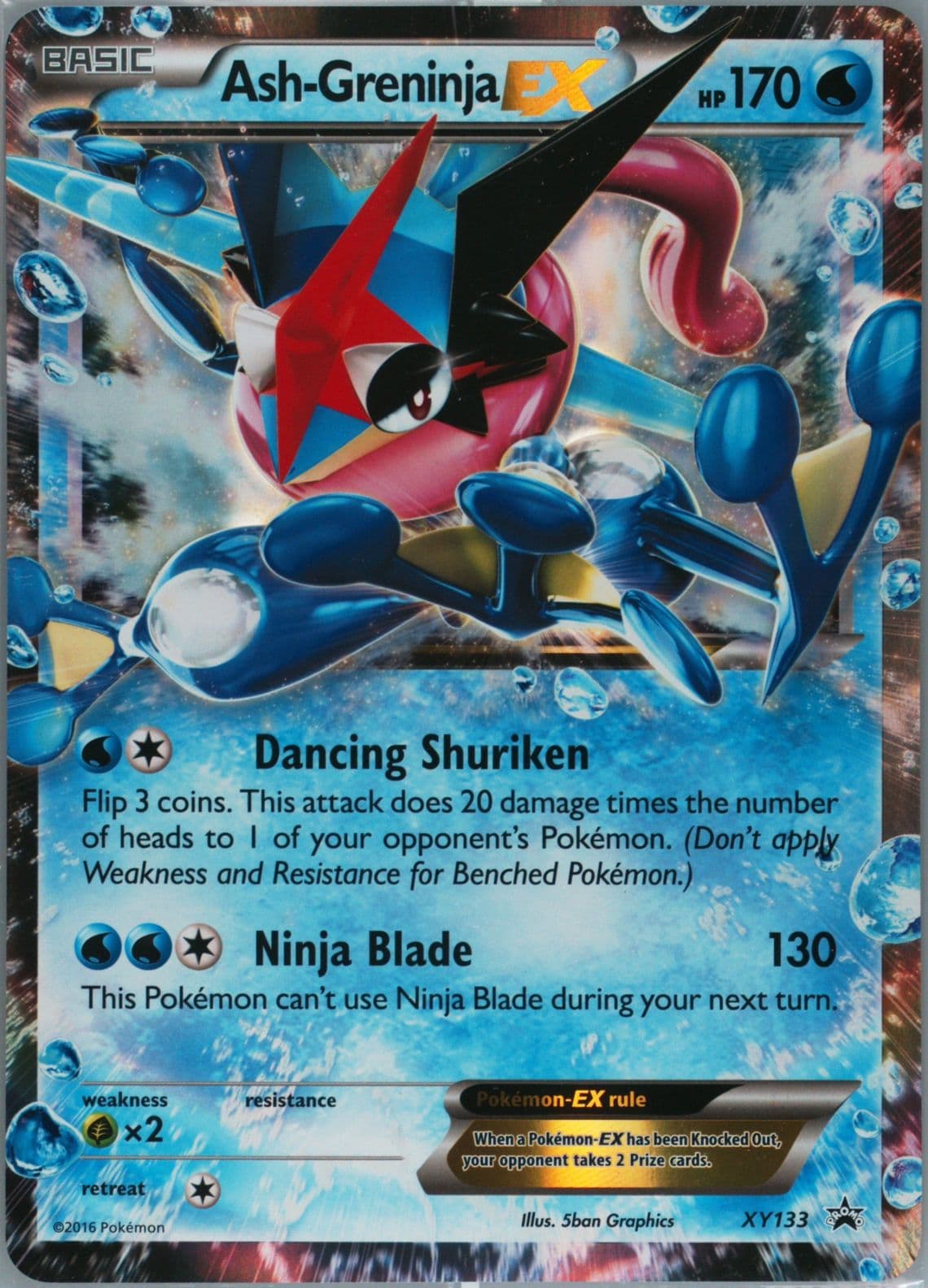 Ash-Greninja EX Ash-Greninja EX Box-Jumbo (XY133) 2016 Pokemon XY Black Star Promo