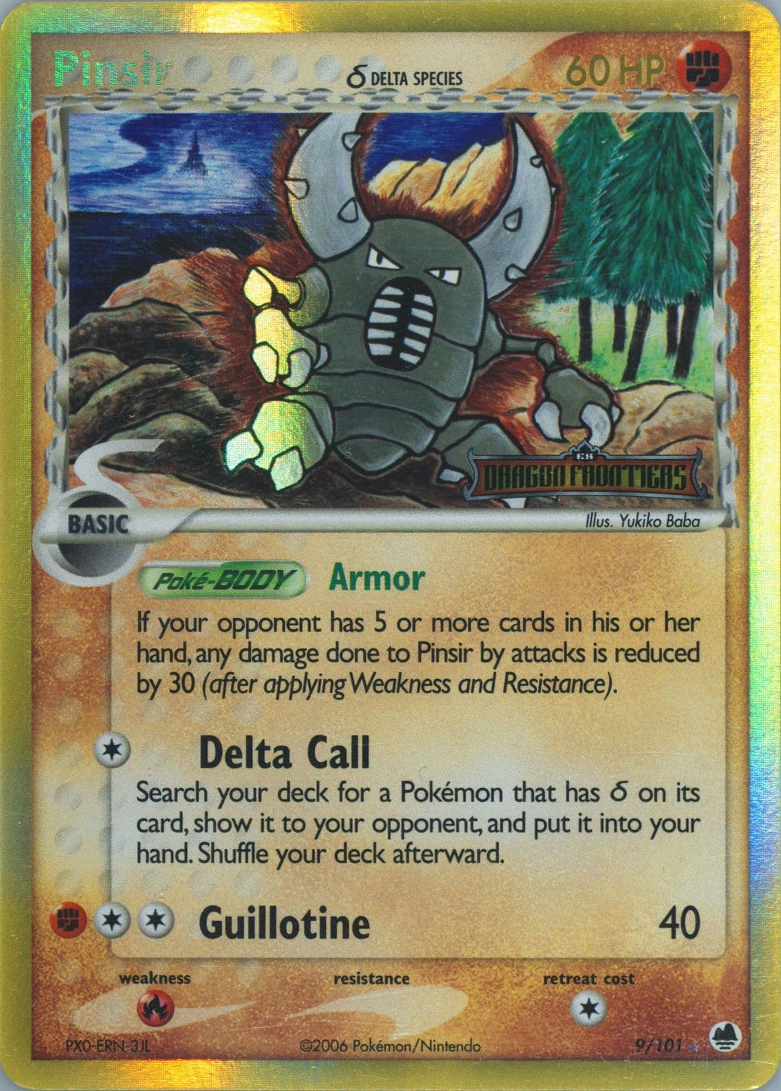 Pinsir-Reverse Foil (9) 2006 Pokemon EX Dragon Frontiers