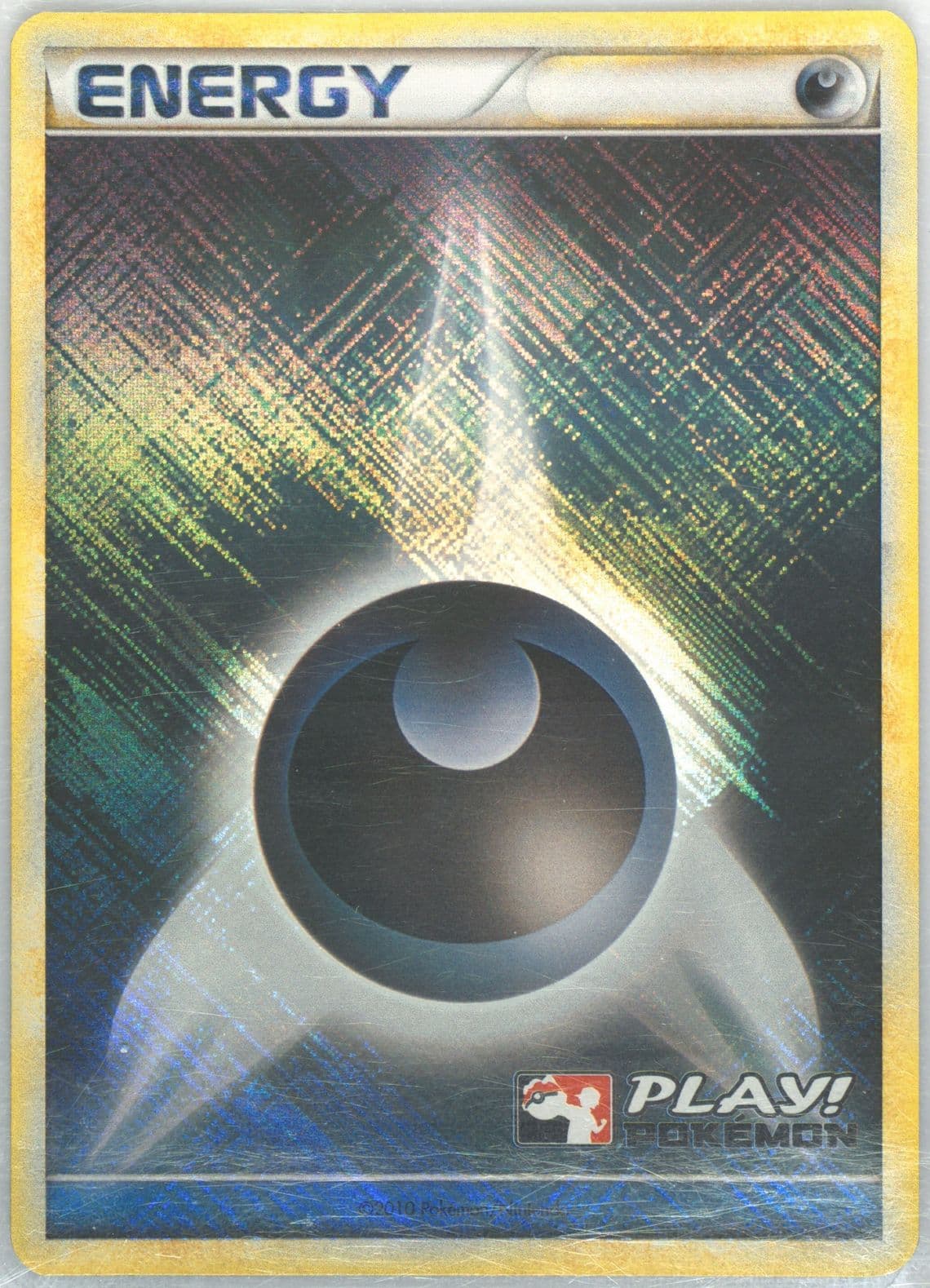 Darkness Energy-Holo Crosshatch-Play! Pokemon 2010 Pokemon League Play! Promo