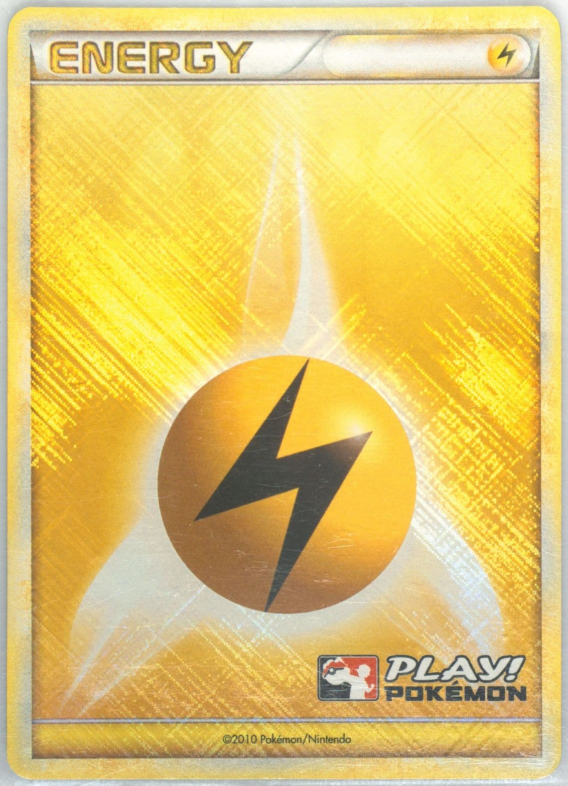 Lightning Energy-Holo Crosshatch-Play! Pokemon 2010 Pokemon League Play! Promo