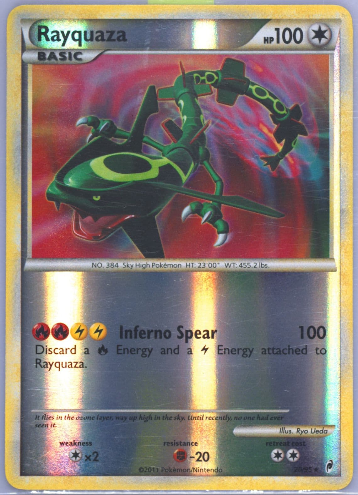 Rayquaza-Reverse Foil (20) 2011 Pokemon Call of Legends