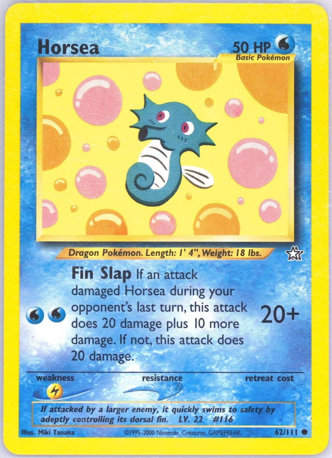 Horsea (62) 2000 Pokemon Neo Genesis
