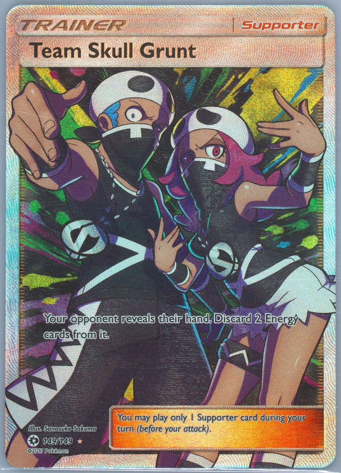 Full Art/Team Skull Grunt (149) 2017 Pokemon Sun & Moon