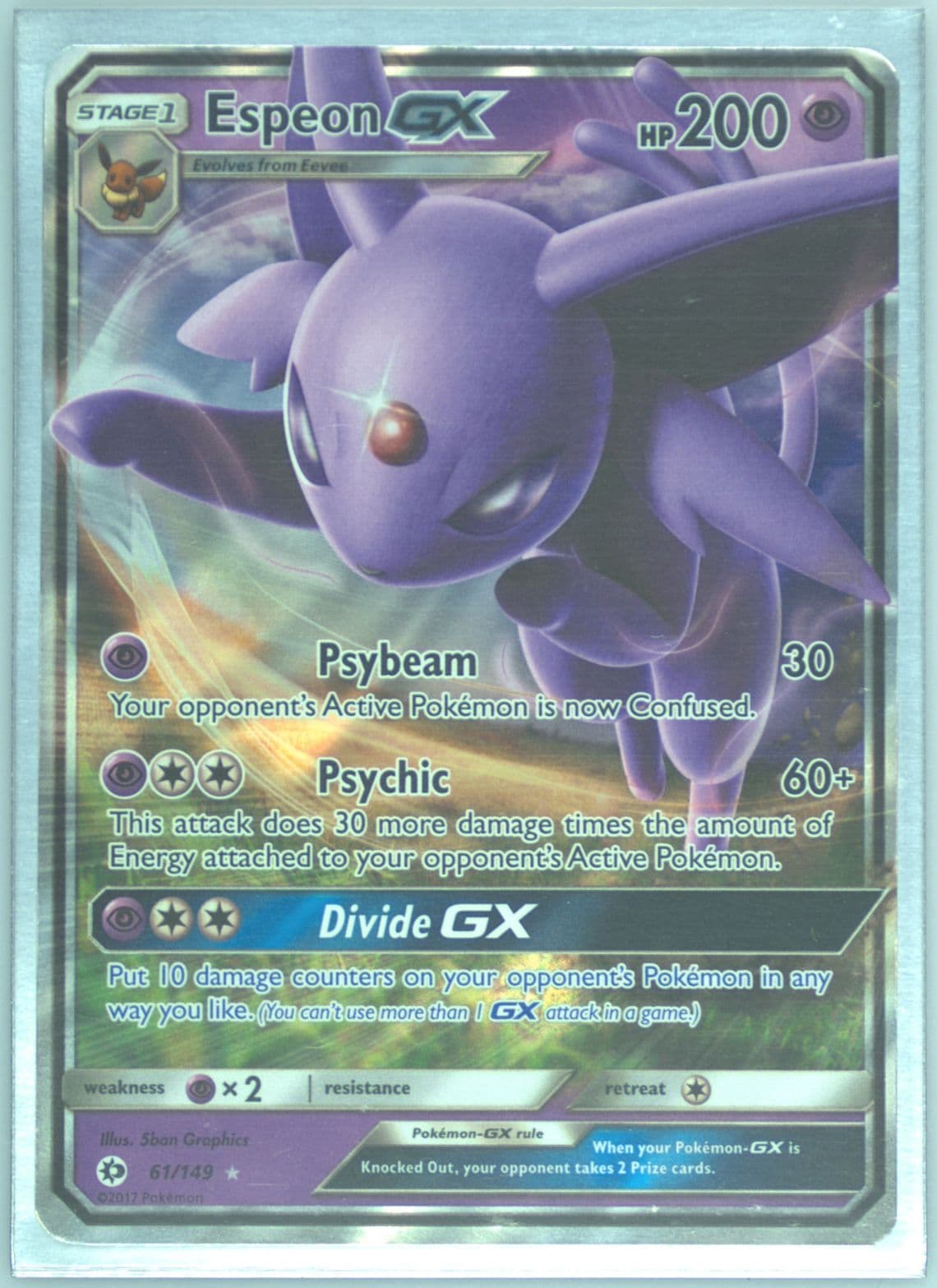 Espeon GX (61) 2017 Pokemon Sun & Moon