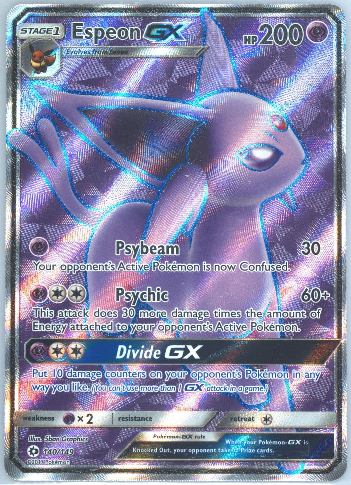 Full Art/Espeon GX (140) 2017 Pokemon Sun & Moon