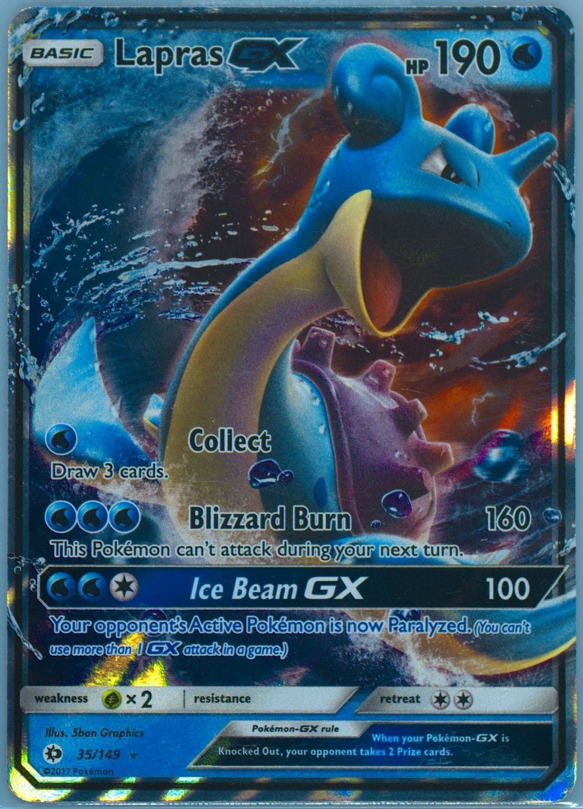 Lapras GX (35) 2017 Pokemon Sun & Moon