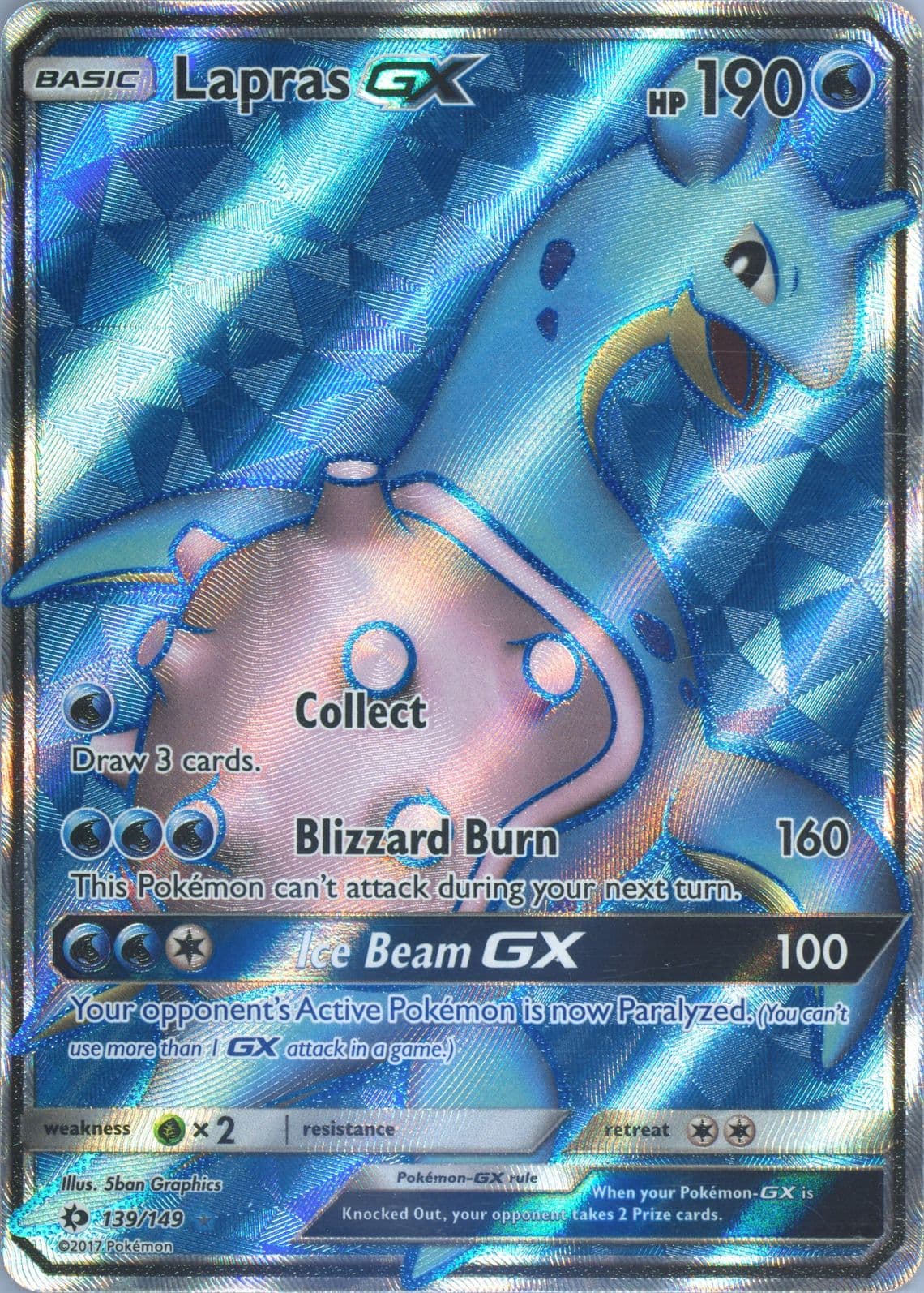 Full Art/Lapras GX (139) 2017 Pokemon Sun & Moon
