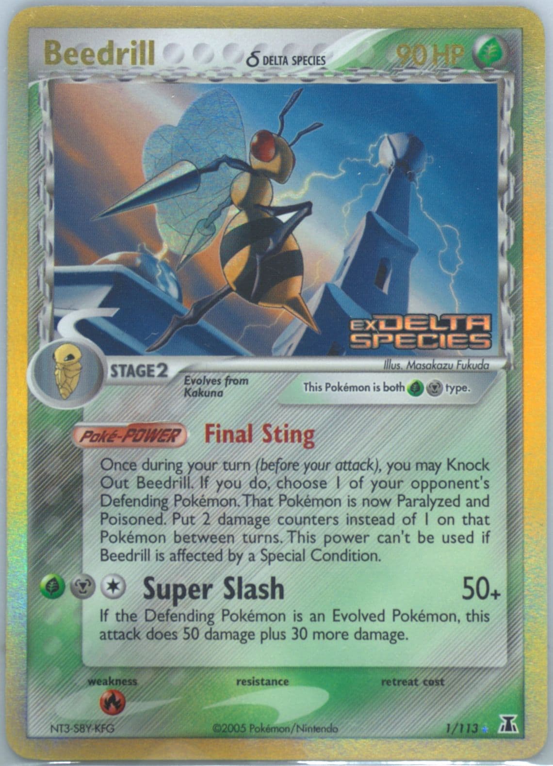 Beedrill-Reverse Foil (1) 2005 Pokemon EX Delta Species