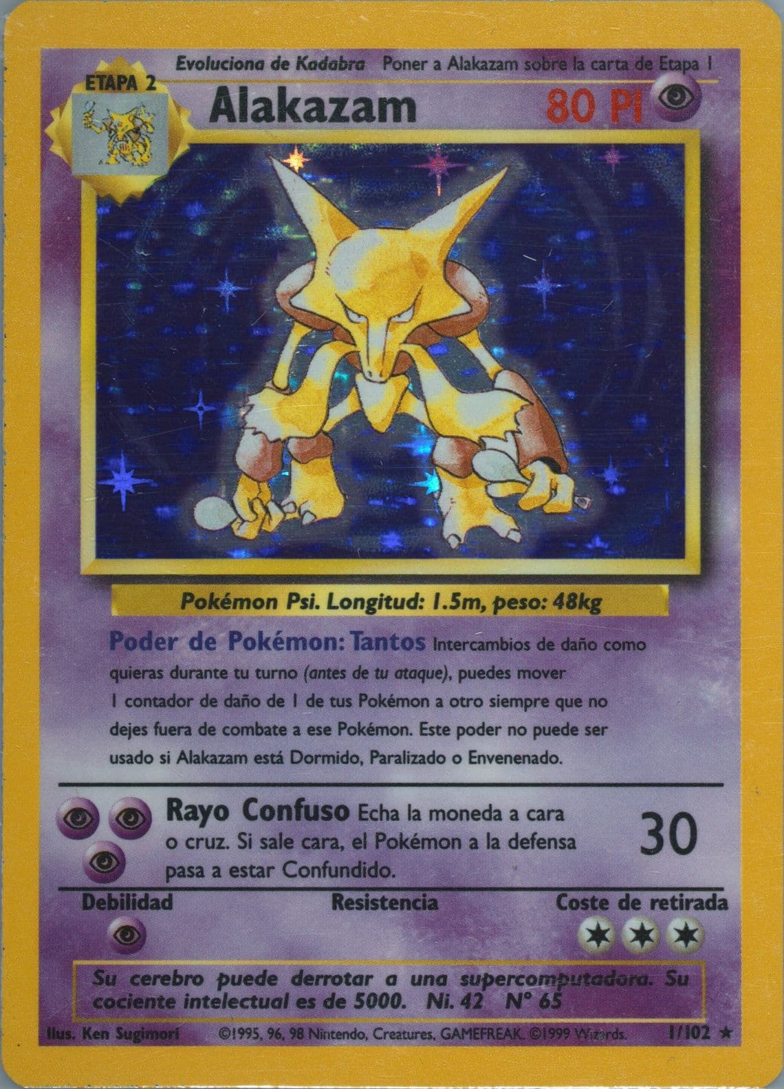Alakazam-Holo (1) 1999 Pokemon Spanish