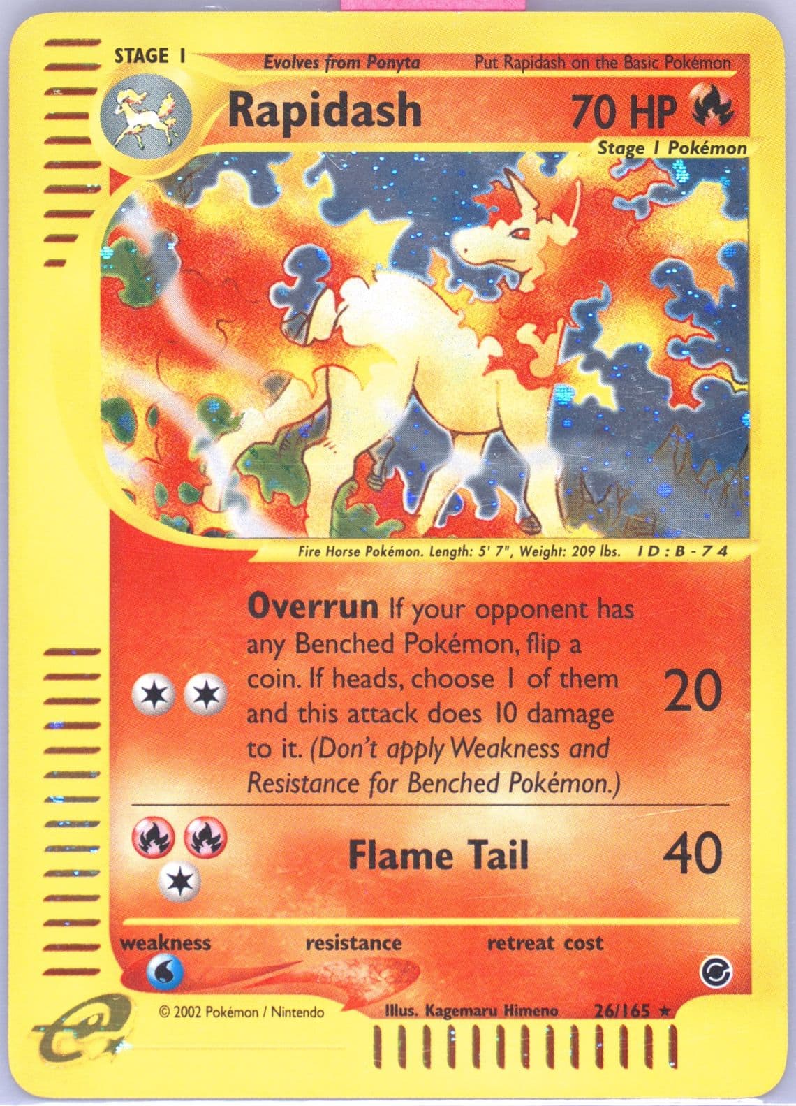 Rapidash-Holo (26) 2002 Pokemon Expedition