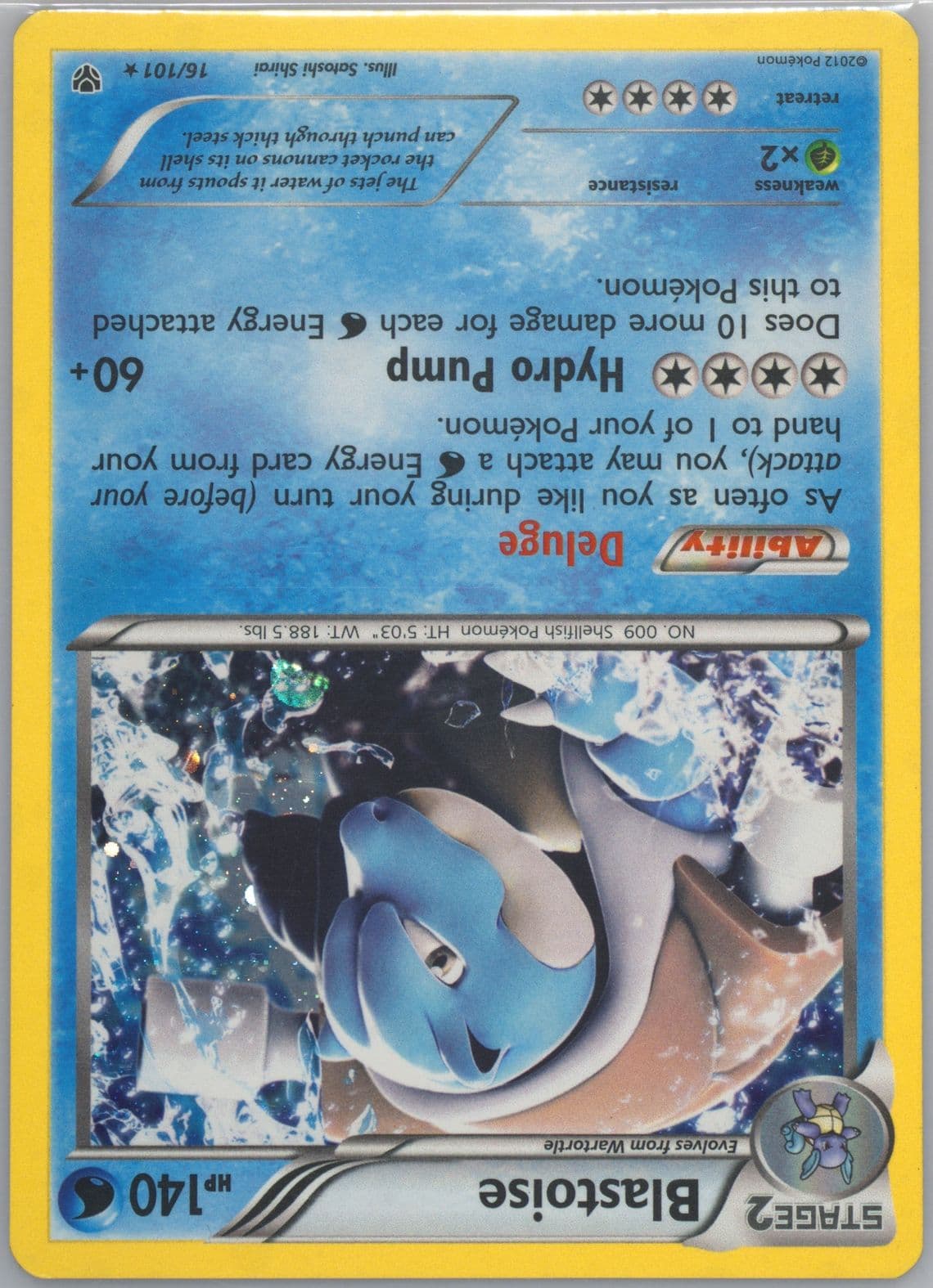 Blastoise-Holo Cosmos-Error 2012 (16) 2013 Pokemon Black & White Plasma Blast