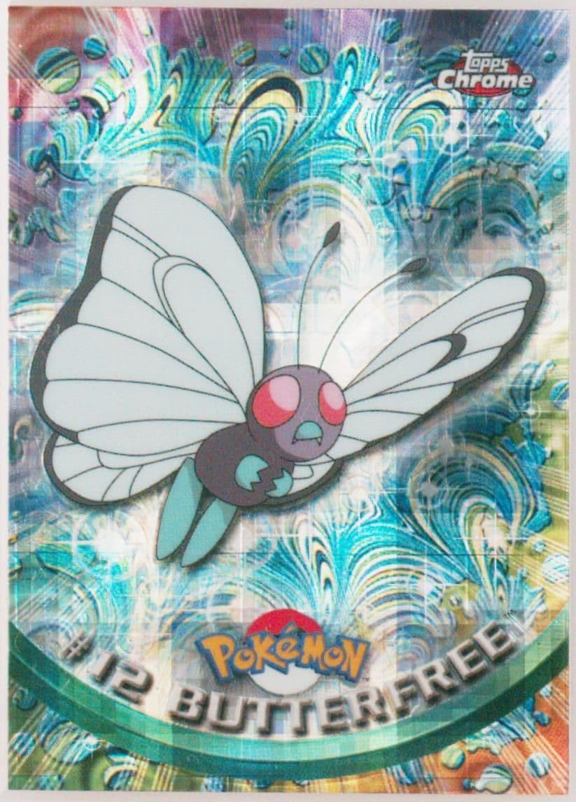 Butterfree Tekno (12) 2000 Topps Chrome Pokemon T.V.