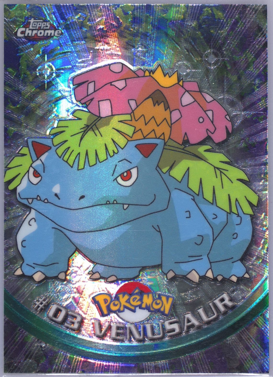 Venusaur Spectra (3) 2000 Topps Chrome Pokemon T.V.