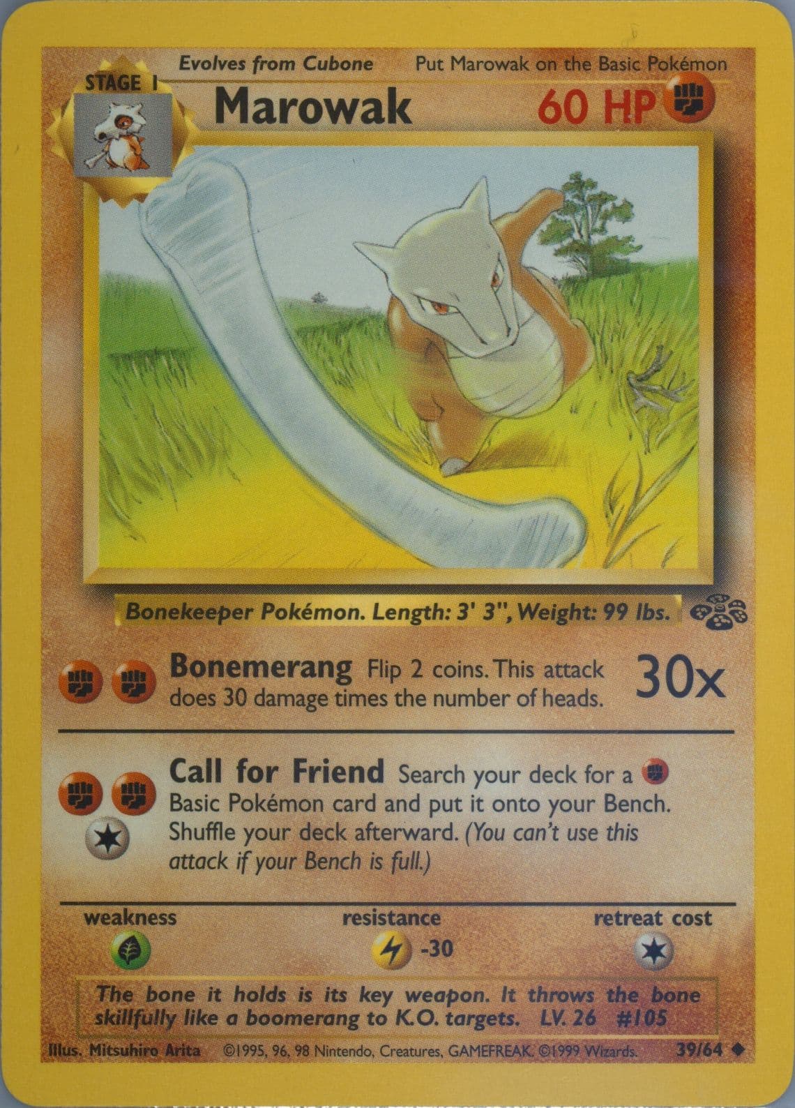 Marowak (39) 1999 Pokemon Jungle