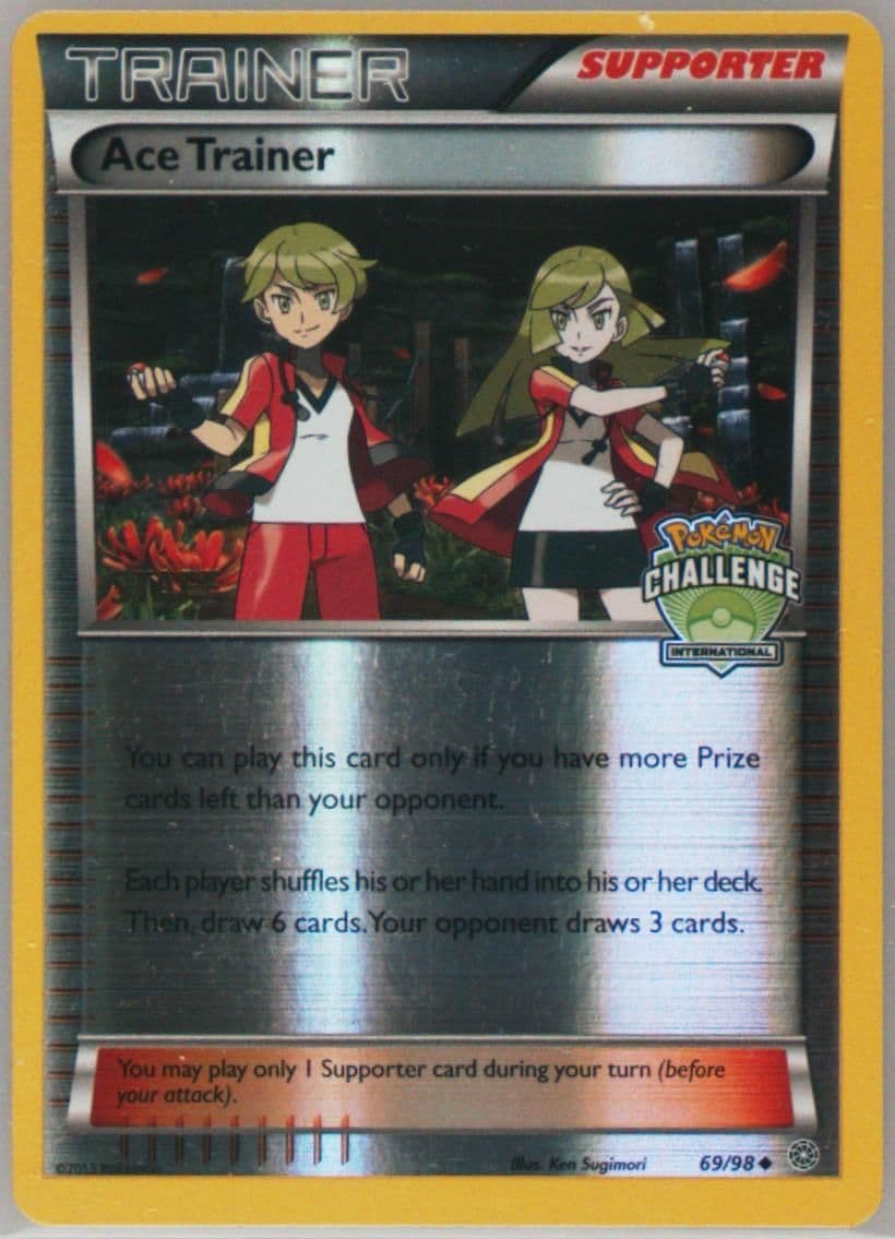 Ace Trainer-Reverse Foil International Challenge-Staff (69) 2015 Pokemon XY Ancient Origins