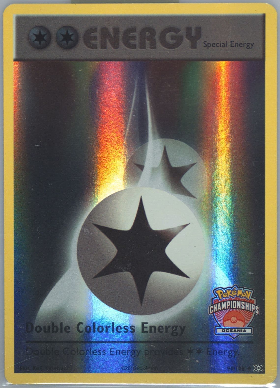Double Colorless Energy Reverse Foil-Oceania Championships (90) 2016 Pokemon XY Evolutions