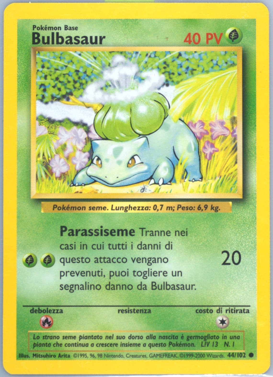 Bulbasaur Italian (44) 2000 Pokemon Game