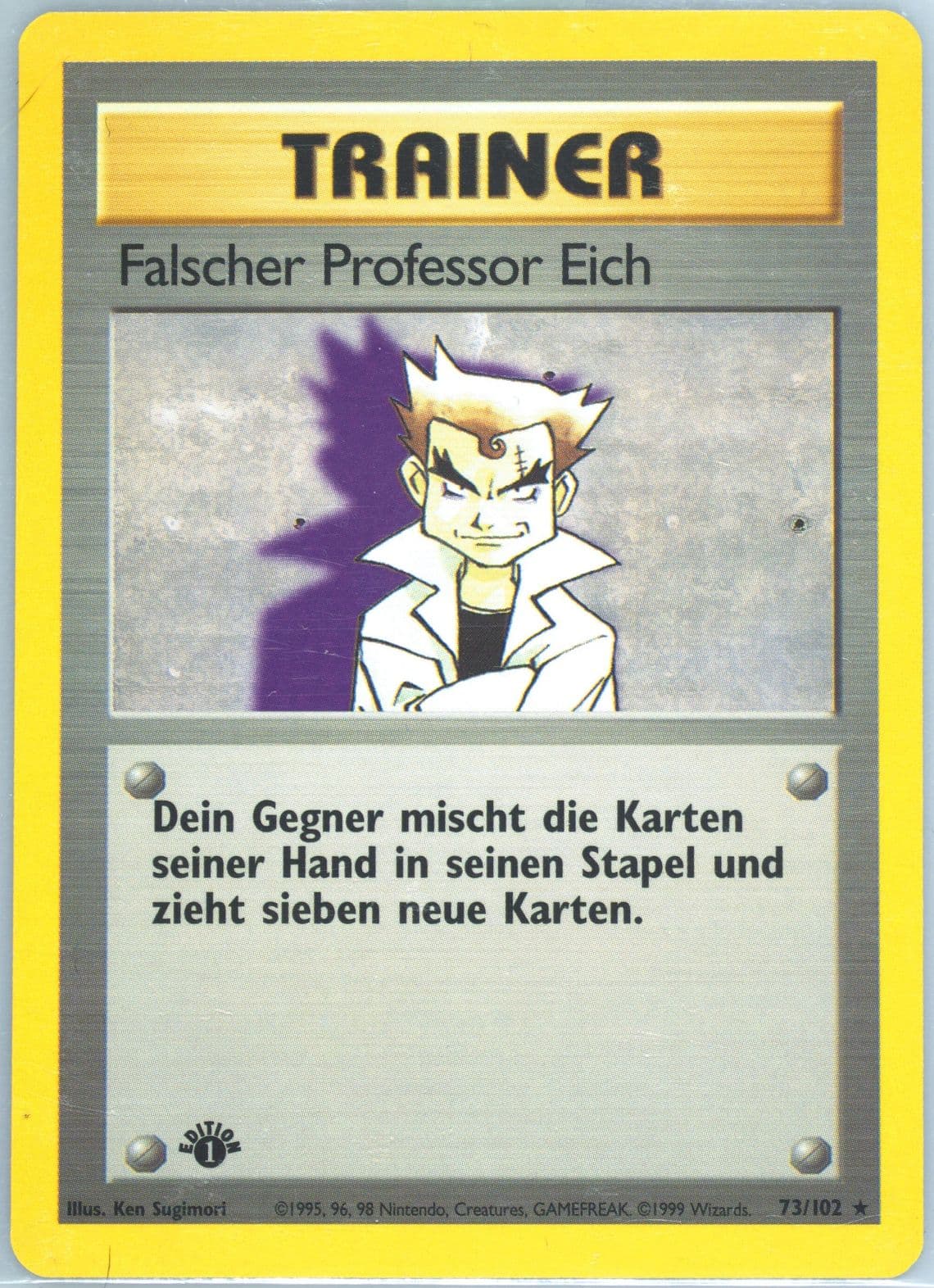 Falscher Professor Eich 1st Edition (73) 1999 Pokemon German