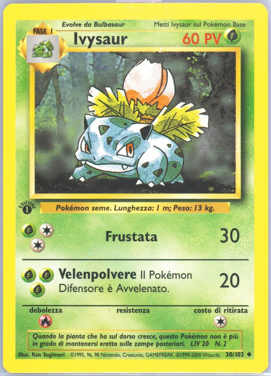Ivysaur 1st Edition-Italian (30) 2000 Pokemon Game