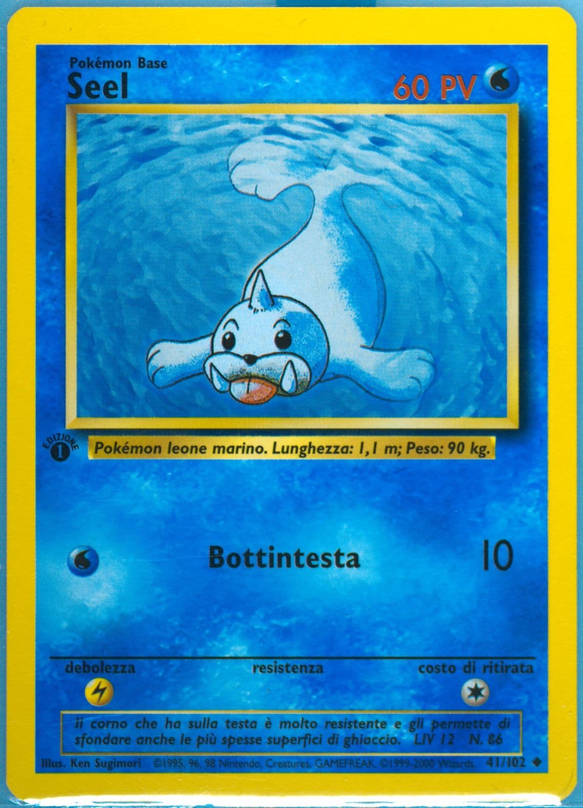 Seel 1st Edition-Italian (41) 2000 Pokemon Game