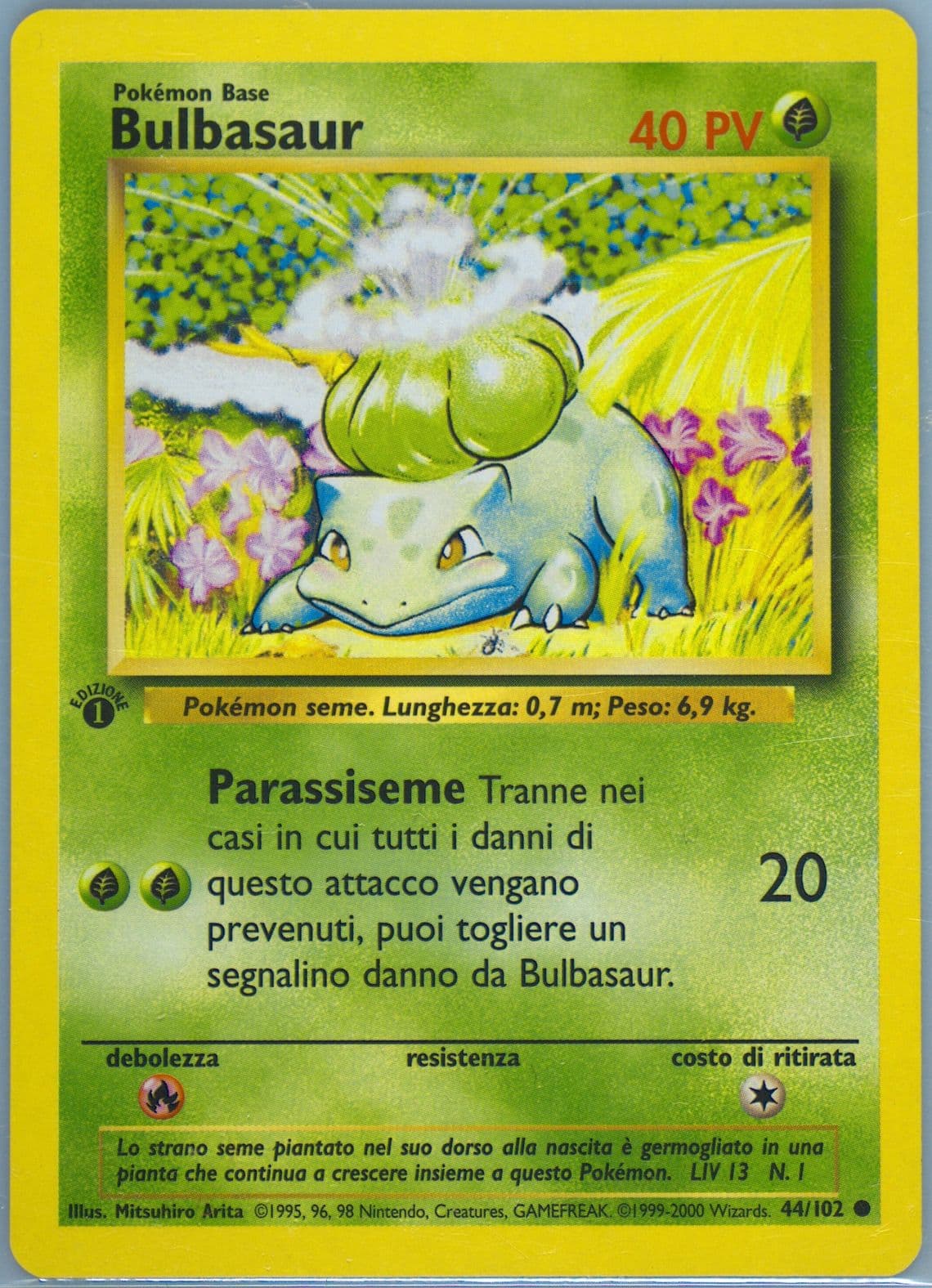 Bulbasaur 1st Edition-Italian (44) 2000 Pokemon Game
