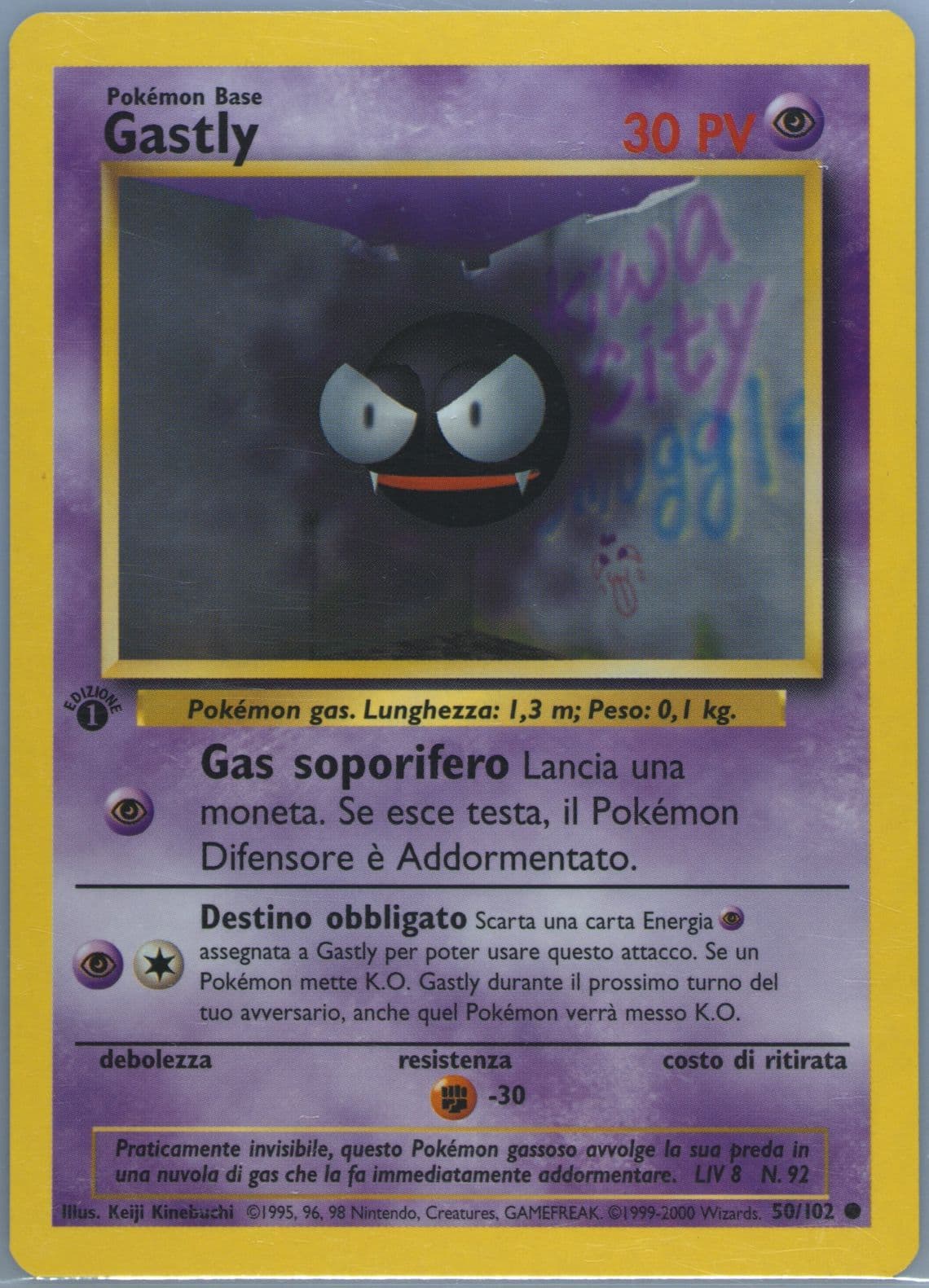 Gastly 1st Edition-Italian (50) 2000 Pokemon Game