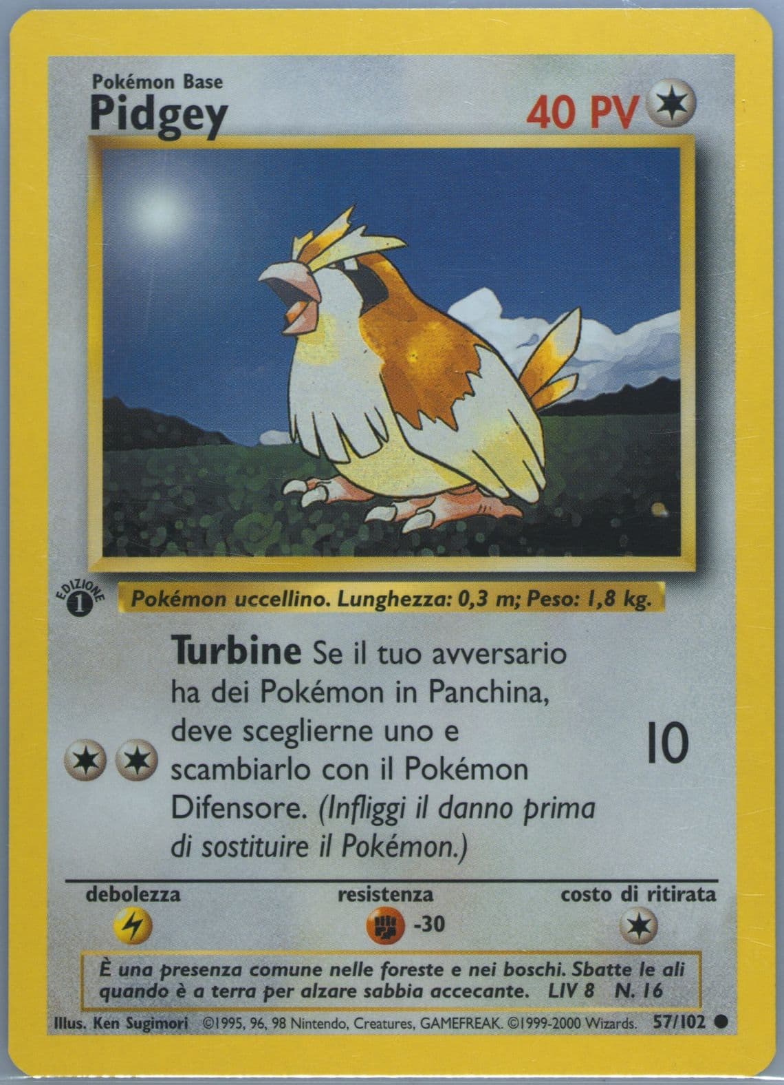 Pidgey 1st Edition-Italian (57) 2000 Pokemon Game