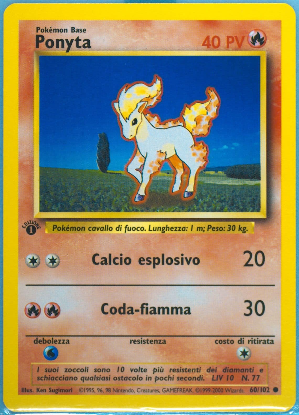 Ponyta 1st Edition-Italian (60) 2000 Pokemon Game