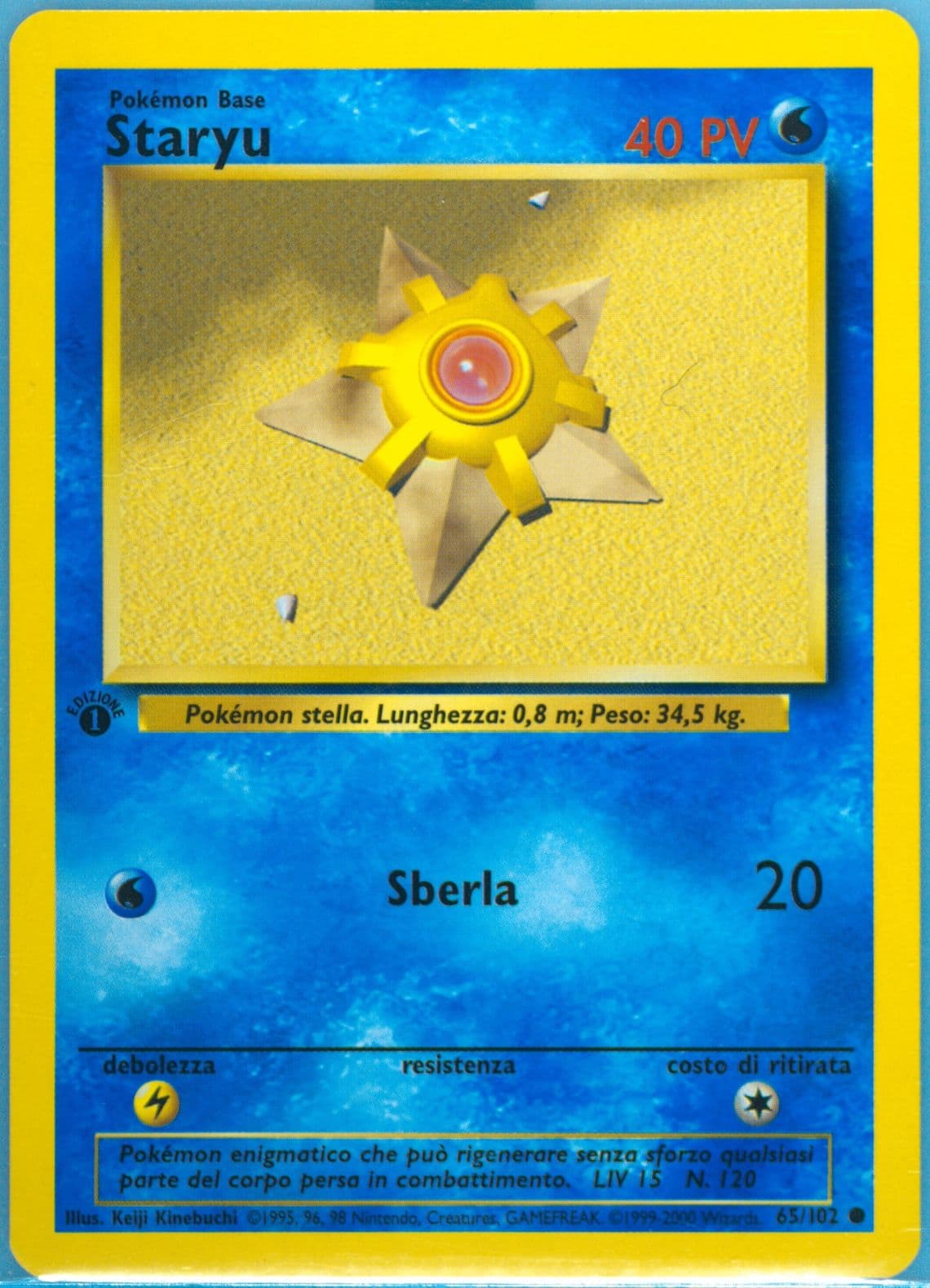 Staryu 1st Edition-Italian (65) 2000 Pokemon Game