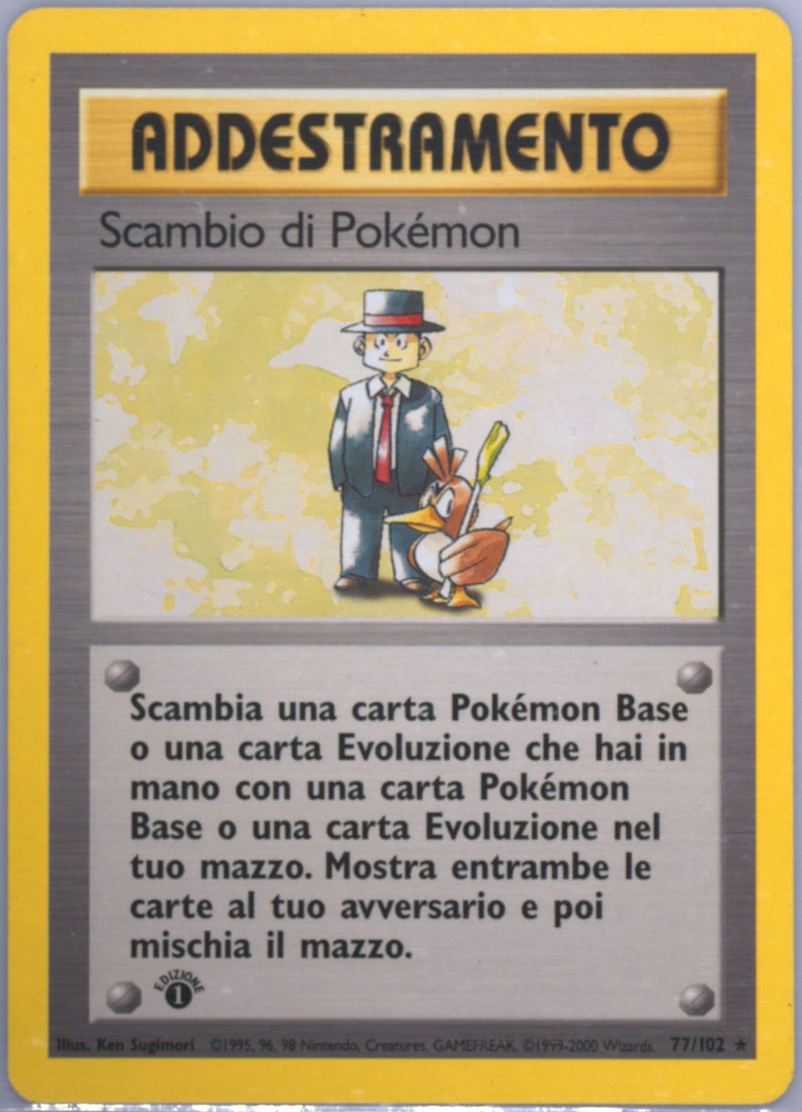 Scambio DI Pokemon 1st Edition-Italian (77) 2000 Pokemon Game