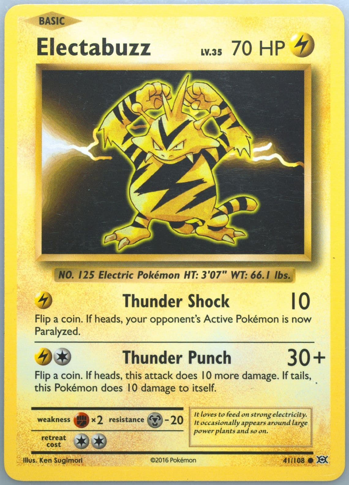 Electabuzz (41) 2016 Pokemon XY Evolutions