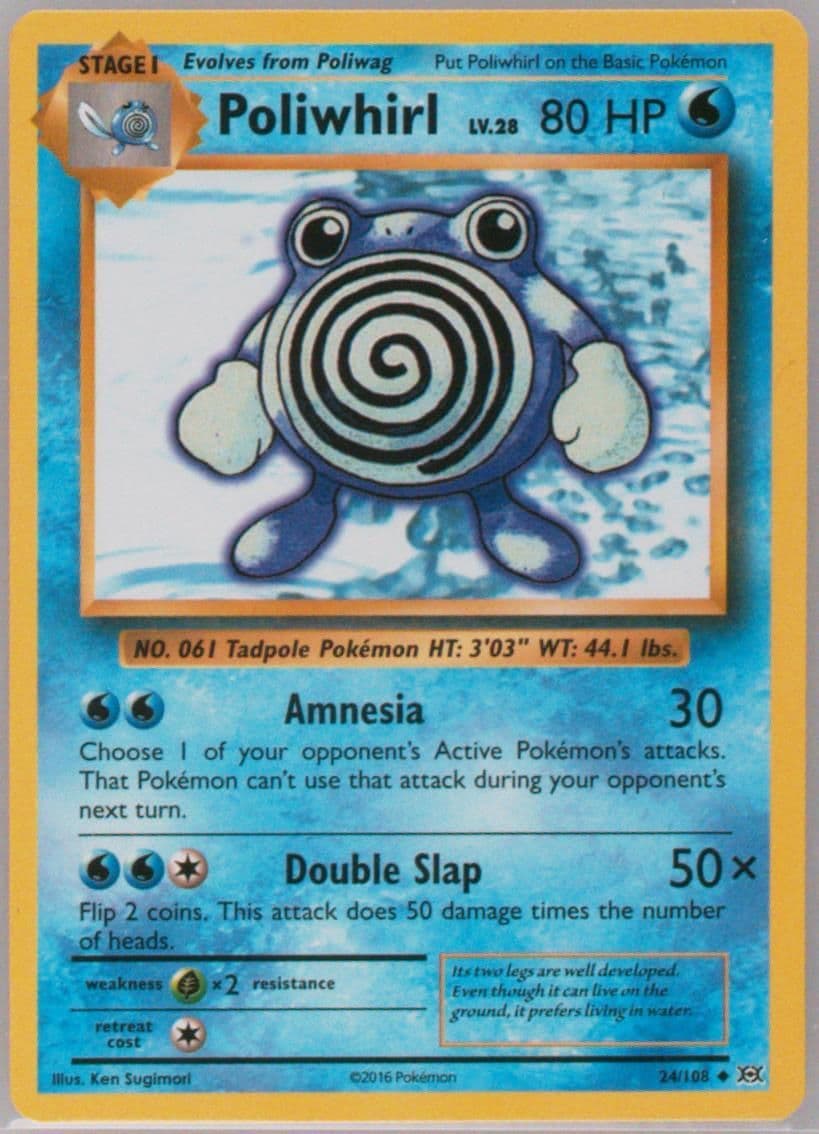 Poliwhirl (24) 2016 Pokemon XY Evolutions