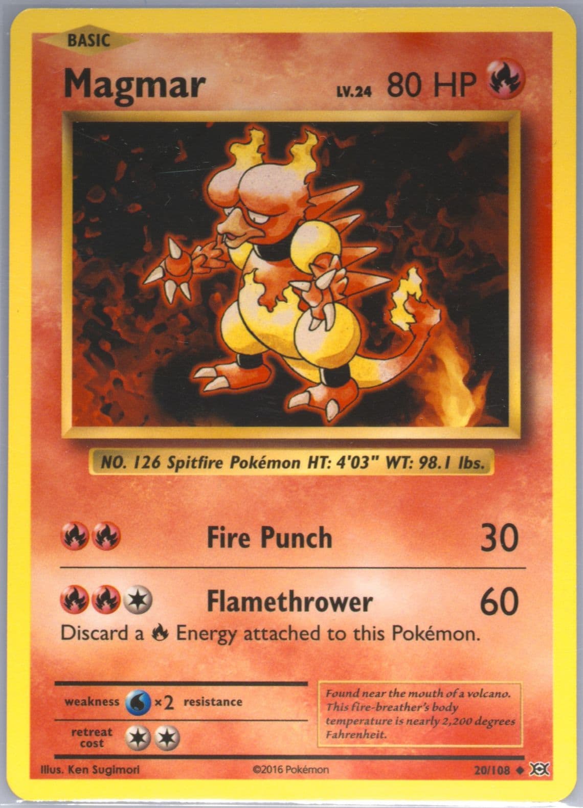 Magmar (20) 2016 Pokemon XY Evolutions