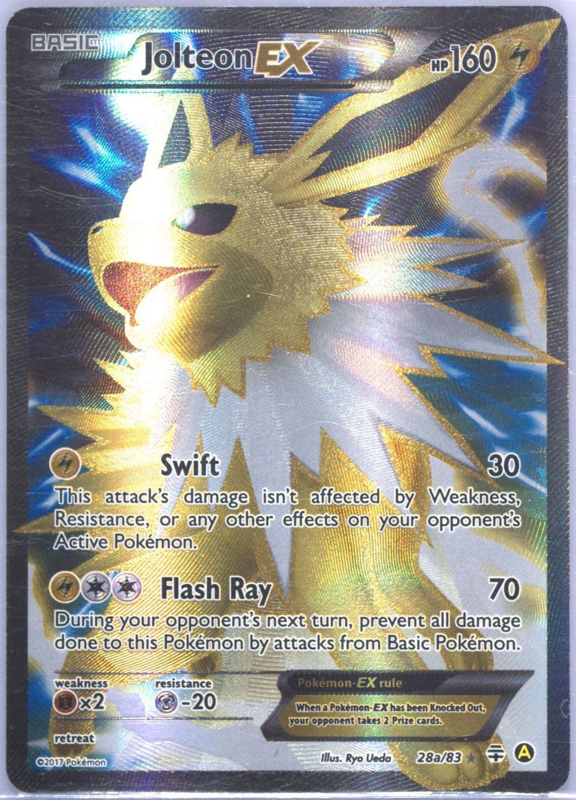 Full Art/Jolteon EX (28a) 2017 Pokemon Mega Powers Collection Promo