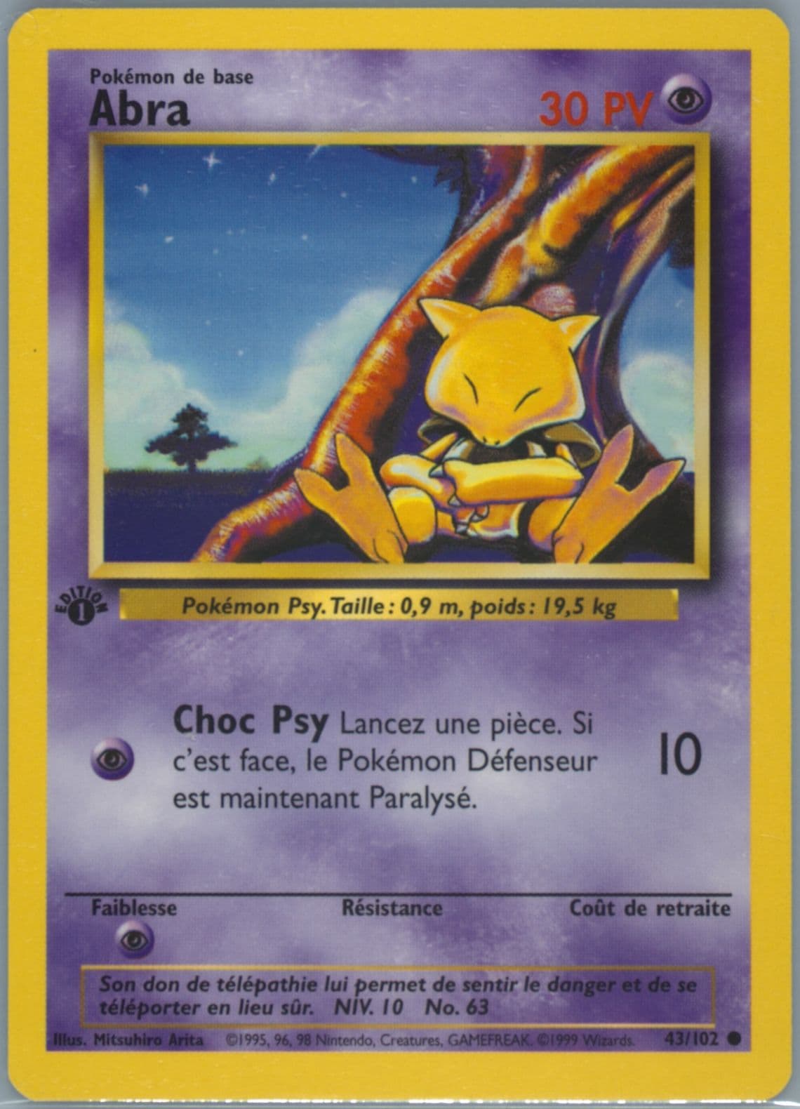 Abra 1st Edition (43) 1999 Pokemon French