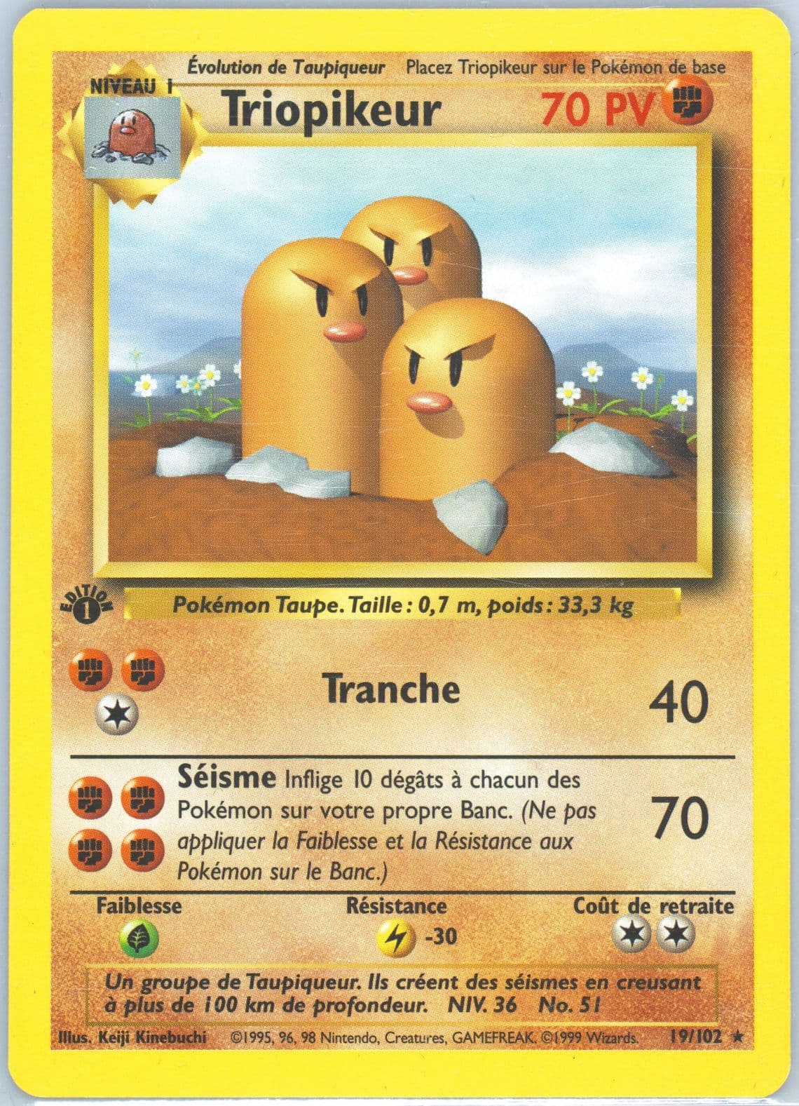 Triopikeur 1st Edition (19) 1999 Pokemon French