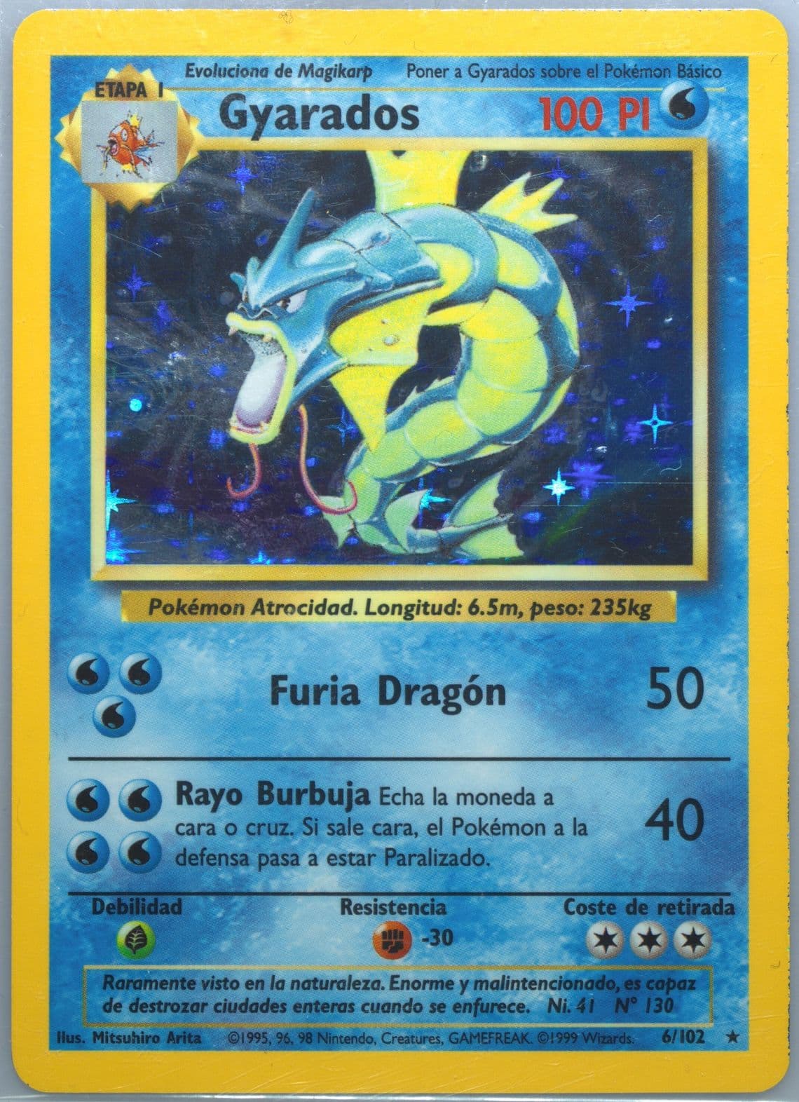 Gyarados-Holo (6) 1999 Pokemon Spanish