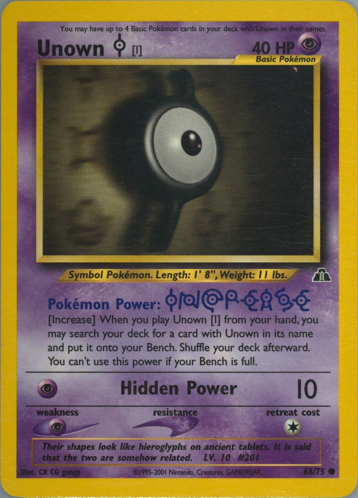 Unown I (68) 2001 Pokemon Neo Discovery