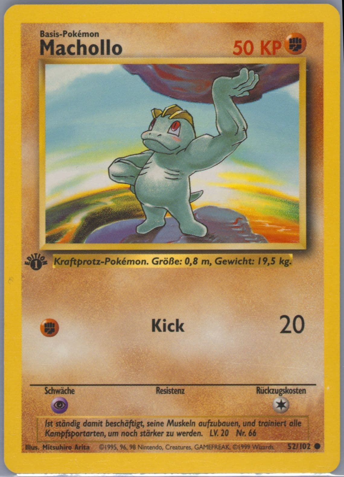 Machollo 1st Edition (52) 1999 Pokemon German