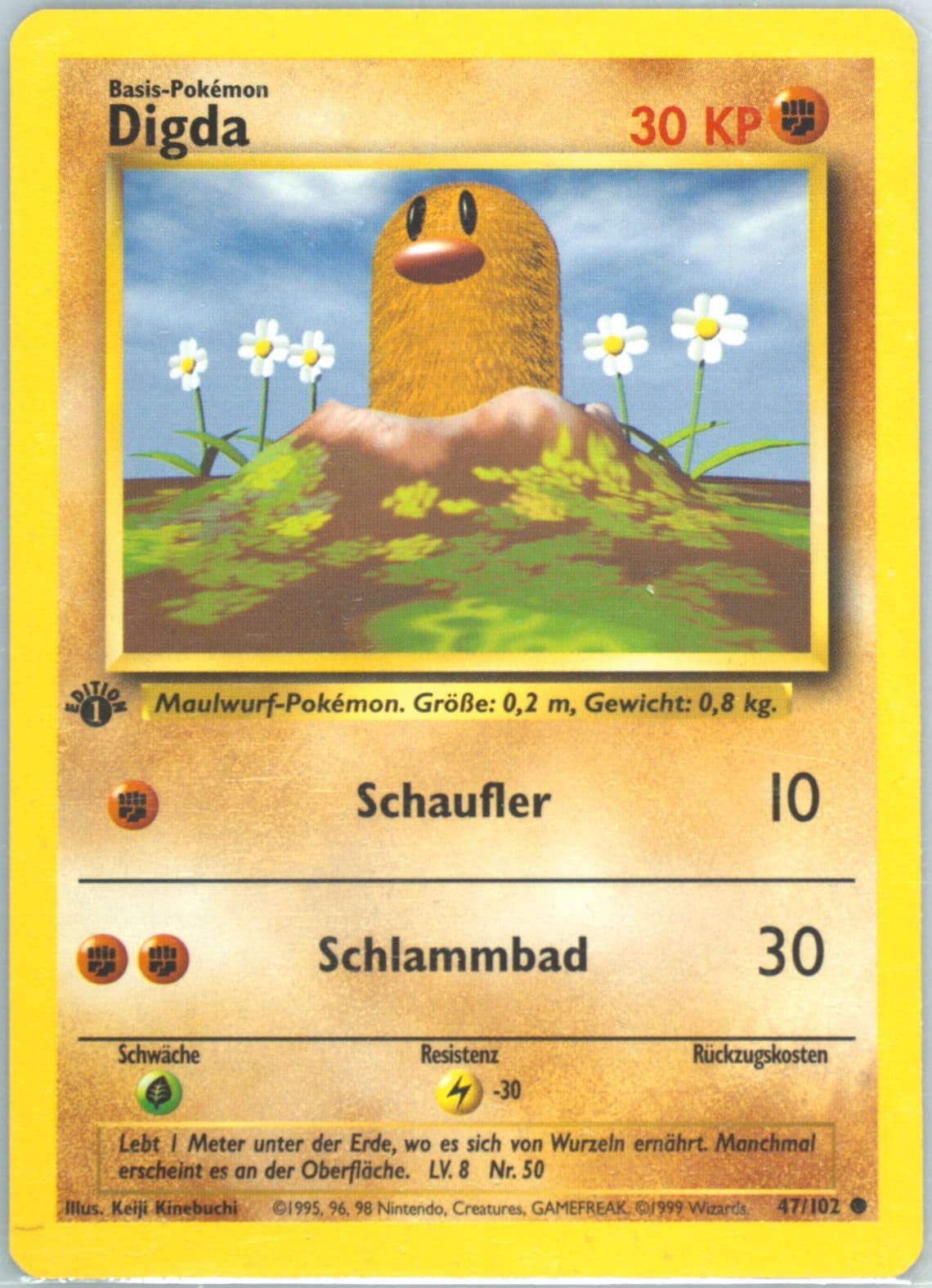 Digda 1st Edition (47) 1999 Pokemon German