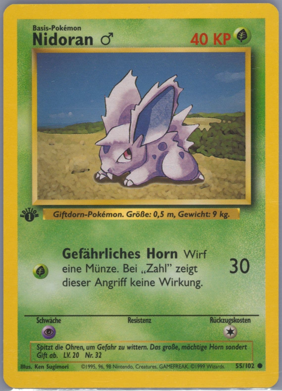 Nidoran 1st Edition (55) 1999 Pokemon German
