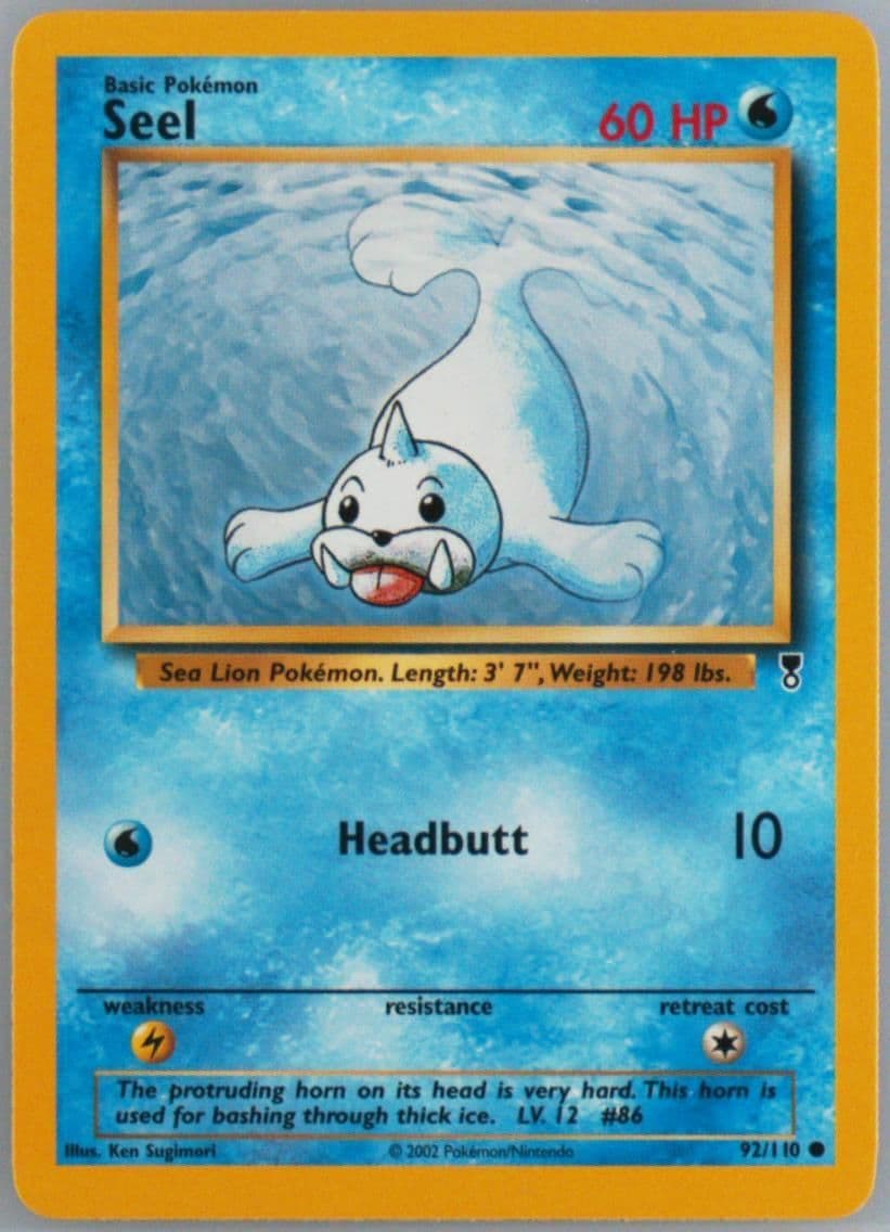 Seel (92) 2002 Pokemon Legendary Collection