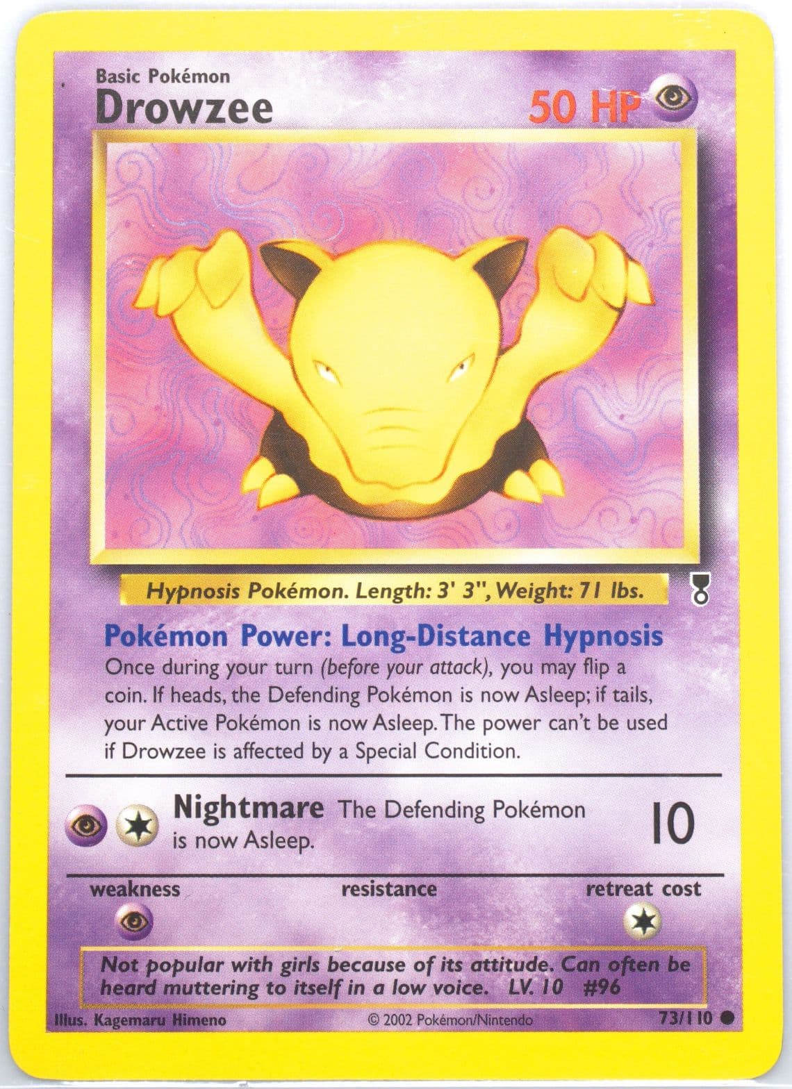 Drowzee (73) 2002 Pokemon Legendary Collection