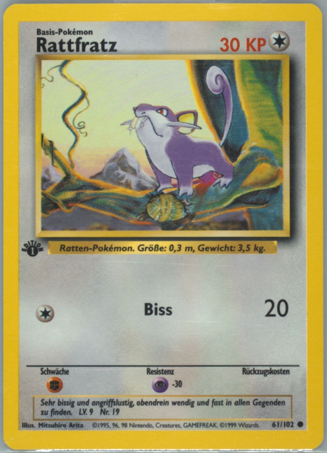 Rattfratz 1st Edition (61) 1999 Pokemon German