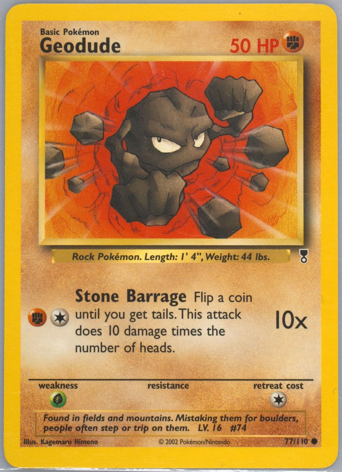 Geodude (77) 2002 Pokemon Legendary Collection