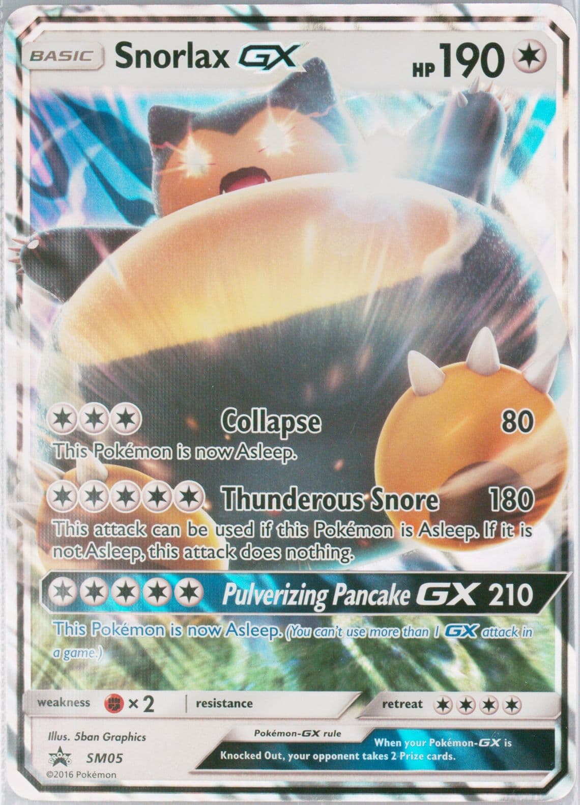 Snorlax GX-Holo Snorlax GX Box-Jumbo (SM05) 2016 Pokemon SM Black Star Promo