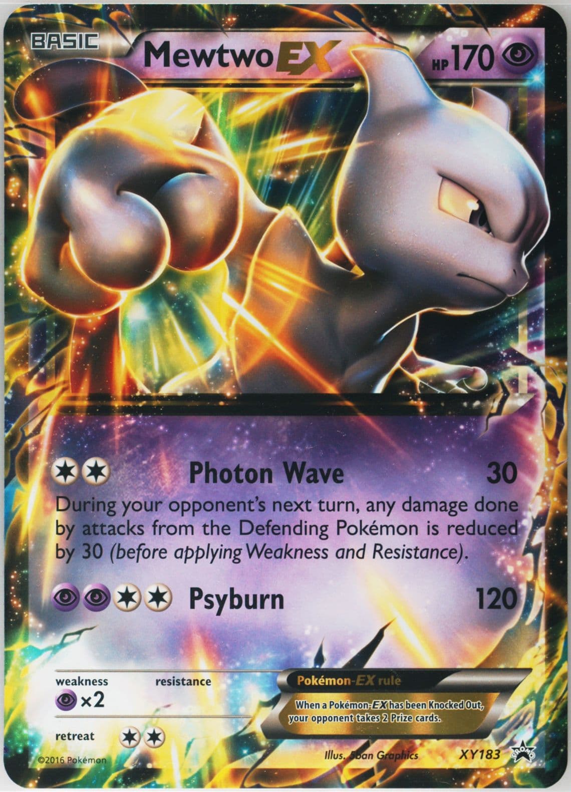 Mewtwo EX Mewtwo-EX Box-Jumbo (XY183) 2016 Pokemon XY Black Star Promo
