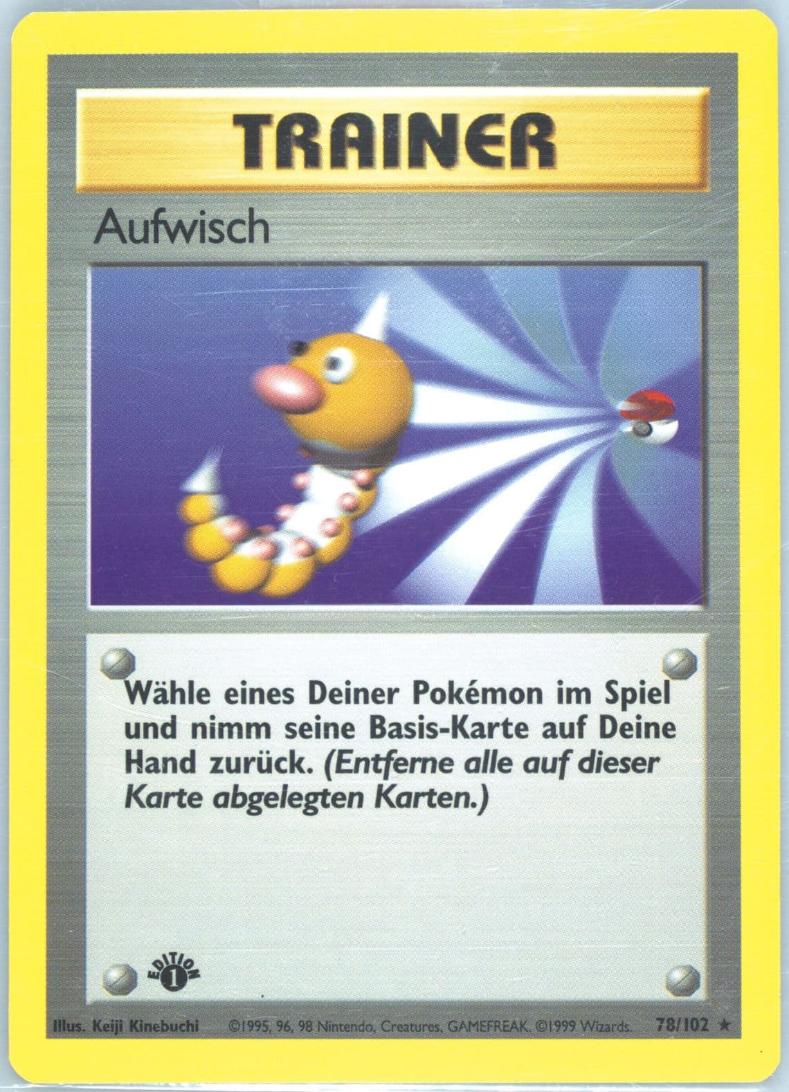 Aufwisch 1st Edition (78) 1999 Pokemon German